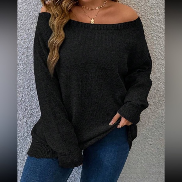 Plus size off shoulder sweater top - Picture 12 of 16